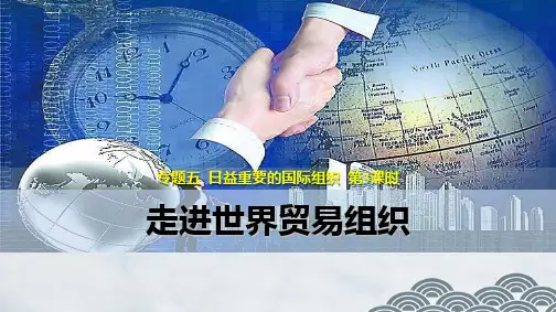 高中政治选修3精品课件5：5.3 走进世界贸易组织