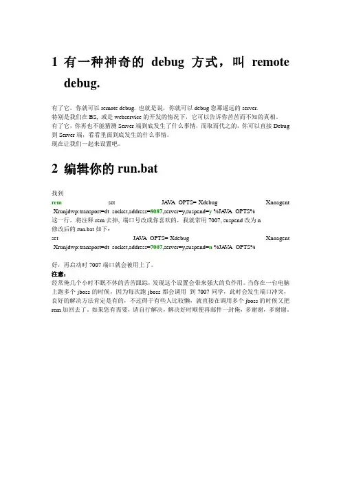 remote debug