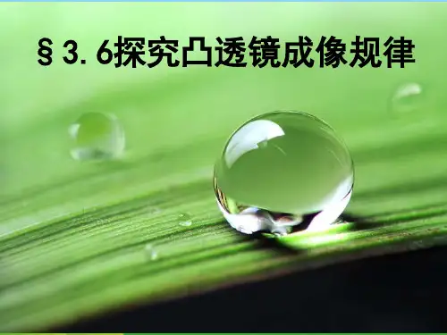 新粤教沪科版八年级物理上册教学课件：3.6 探究凸透镜成像规律 (共26张PPT).ppt