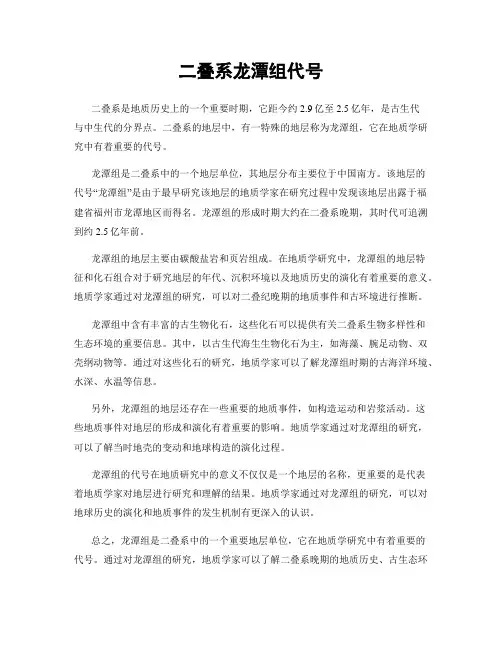 二叠系龙潭组代号