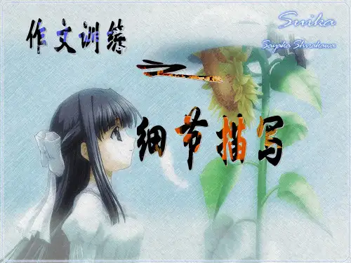 作文训练之细节描写