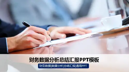 财务数据分析总结汇报动态ppt模板