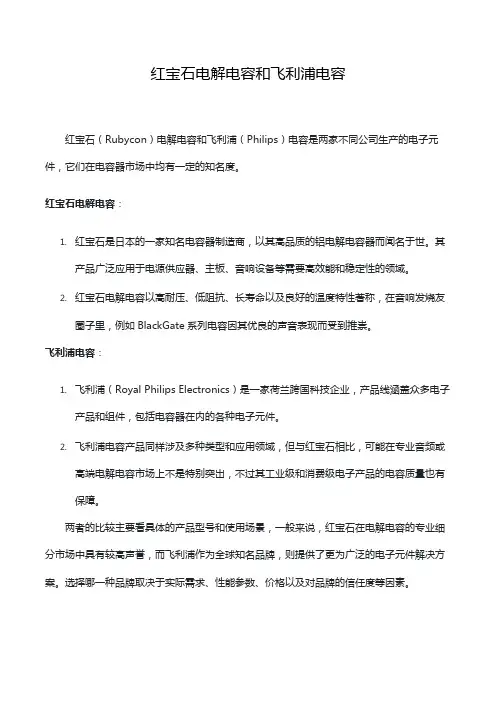 红宝石电解电容和飞利浦电容