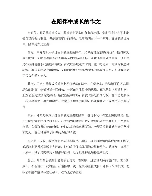 在陪伴中成长的作文