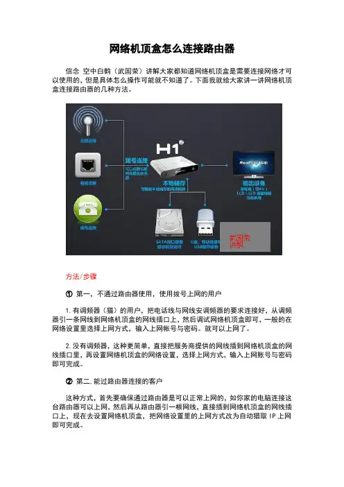 网络机顶盒怎么连接路由器
