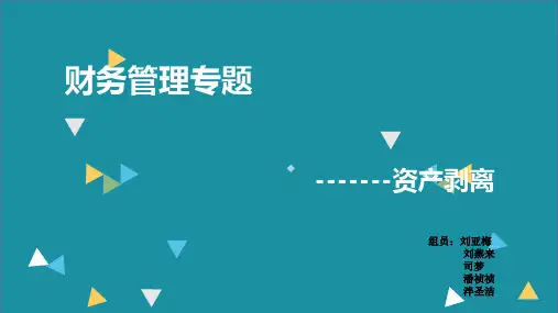 资产剥离PPT课件
