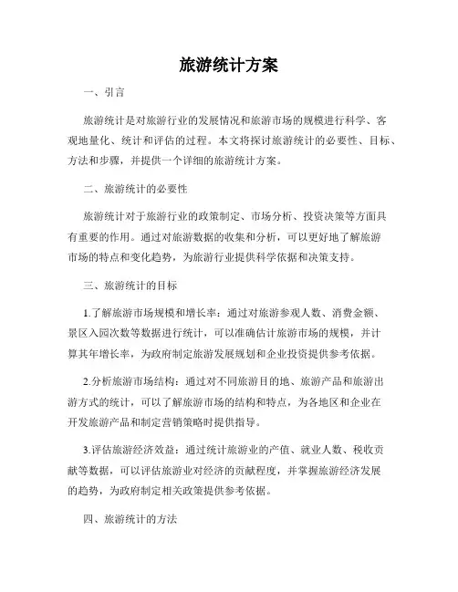旅游统计方案