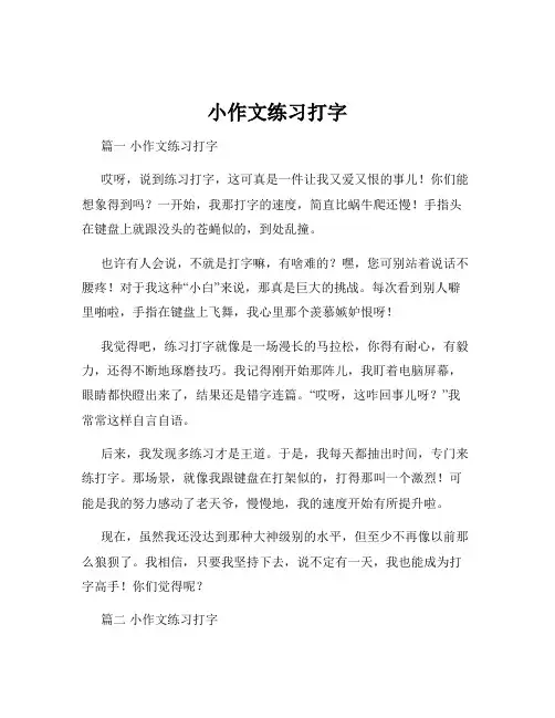 小作文练习打字