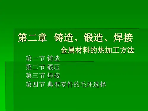 第二章  铸造、锻造、焊接