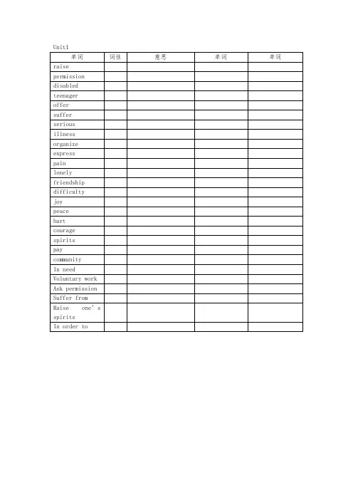 深圳英语八年级(下册)牛津版单词汇总