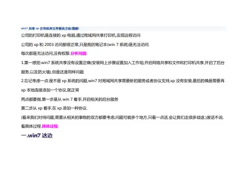 win7共享xp打印机和文件解决方法(图解)