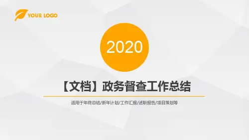【文档】政务督查工作总结PPT