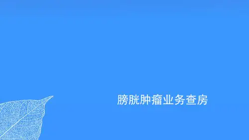 【正式版】膀胱肿瘤业务查房PPT文档