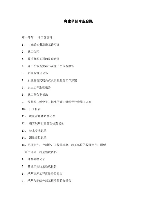 房建目录大全