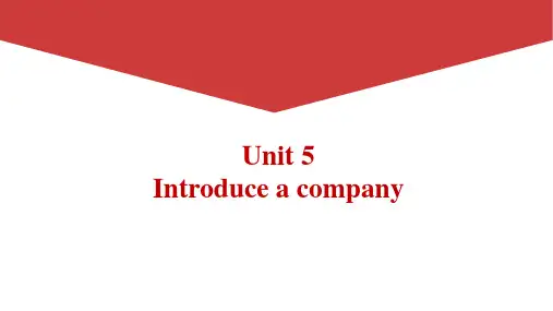 外研社版职场实用英语交际教程(中级)教学课件unit5精选全文
