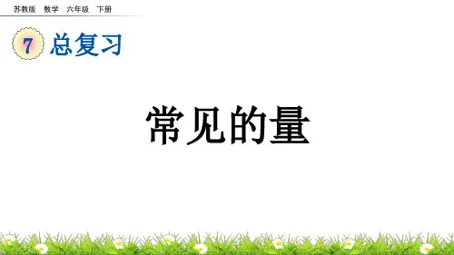 常见的量苏教版数学六年级下册PPT课件