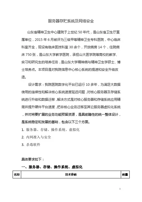 1服务器存贮系统及安全