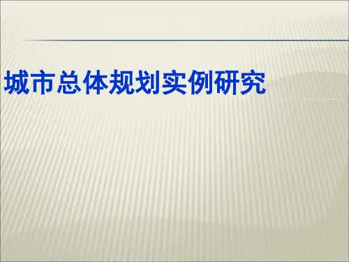城市总体规划实例PPT