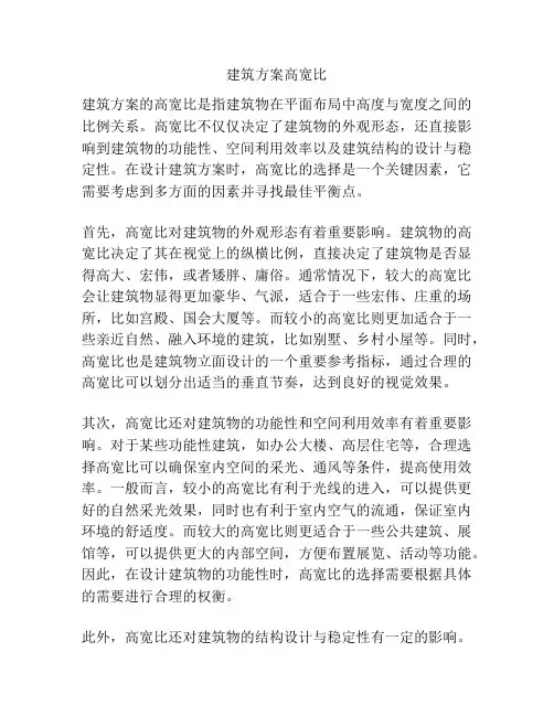 建筑方案高宽比