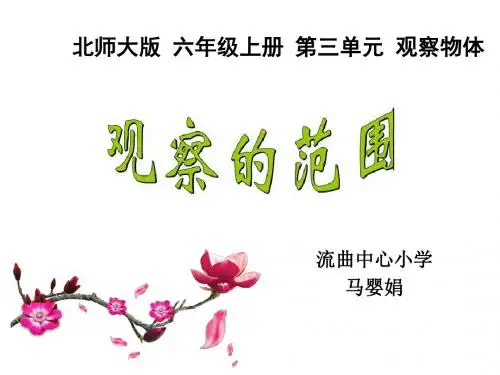北师大版 六年级上册 第三单元 观察物体1课件.ppt