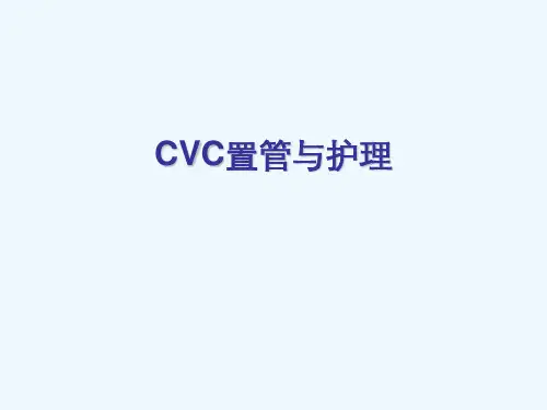 CVC置管与护理 ppt课件