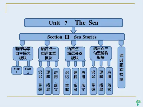 Unit 7 The  Sea Ⅲ  Sea Stories 课件(北师大必修3)