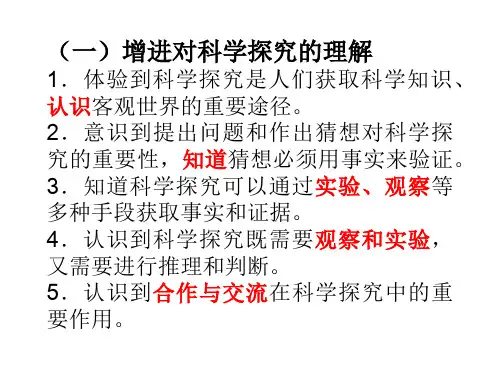 浅谈科学探究实验题型和中考备策略  浙教版