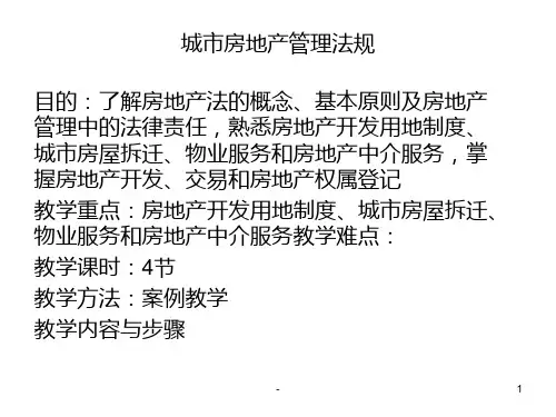 城市房地产管理法