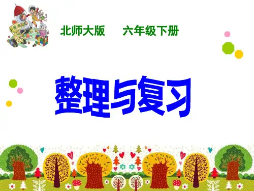 北师大版六年级下册数学《整理与复习》ppt