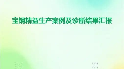 宝钢精益生产案例及诊断结果汇报课件