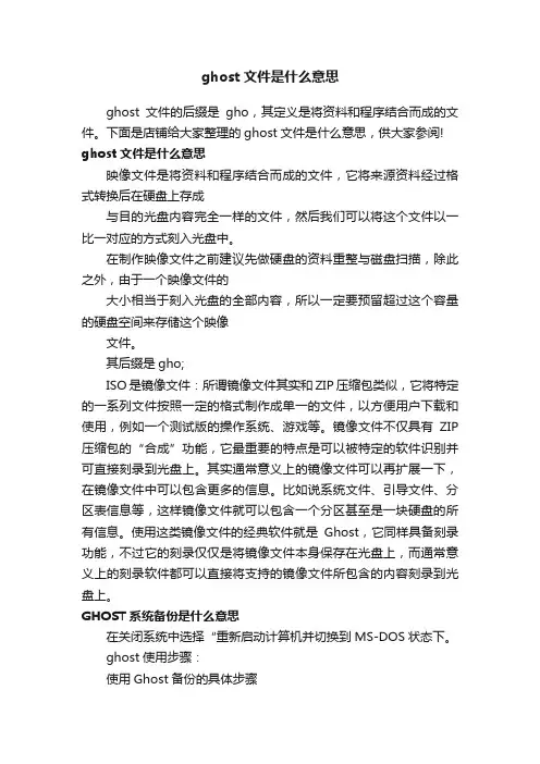 ghost文件是什么意思
