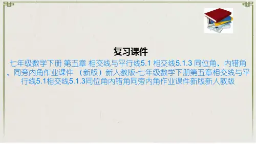 七年级数学下册 第五章 相交线与平行线5.1 相交线5.1.3 同位角、内错角、同旁内角作业课件 