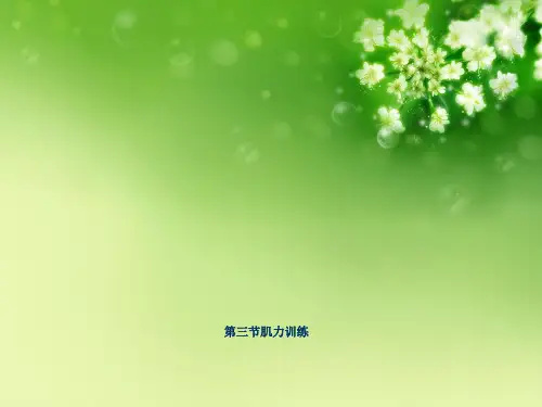 第三节肌力训练优秀课件