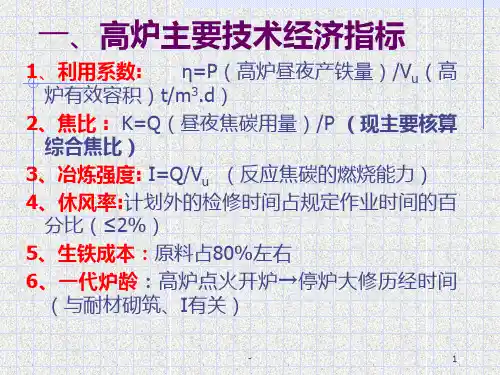 高炉炼铁基本原理及工艺PPT课件