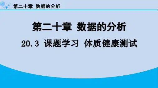 2024年第二十章 数据的分析课堂练习题及答案 20.3课题学习 体质健康测试