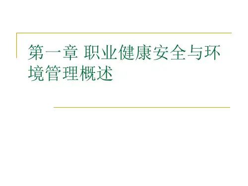 职业健康安全与环境管理概述ppt课件