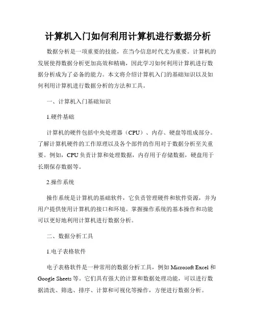 计算机入门如何利用计算机进行数据分析