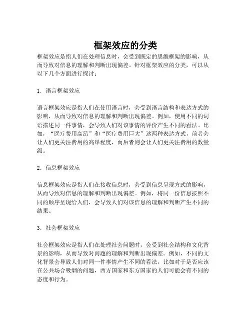 框架效应的分类