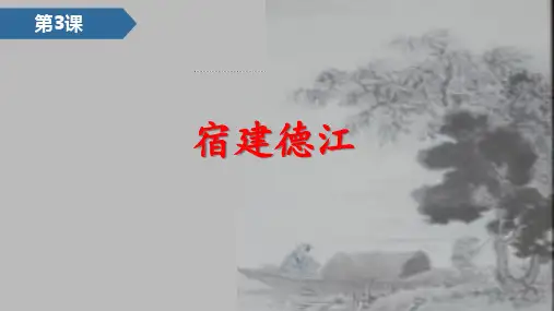 《宿建德江》古诗词三首PPT精品课件