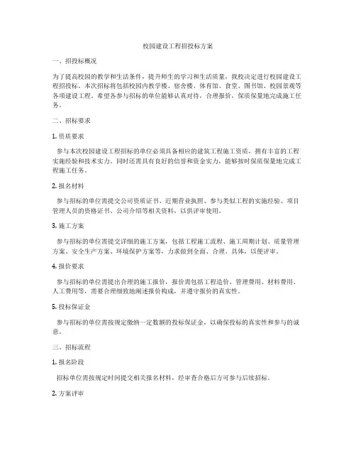 校园建设工程招投标方案