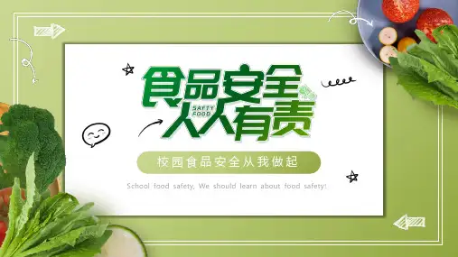 学校食品安全教育PPT课件