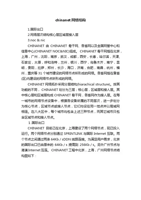 chinanet网络结构