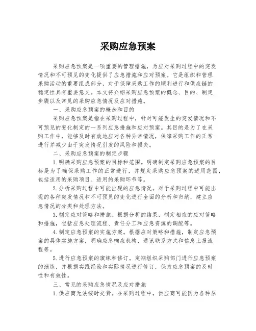 采购应急预案