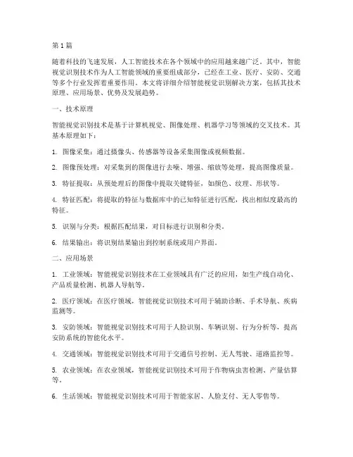 智能视觉识别解决方案(3篇)