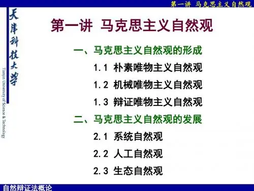 自然辩证法自然观