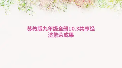 苏教版九年级全册10.3共享经济繁荣成果31PPT
