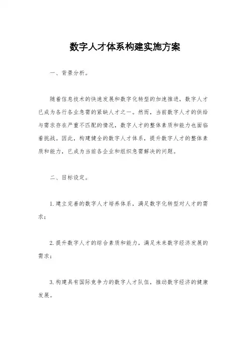 数字人才体系构建实施方案