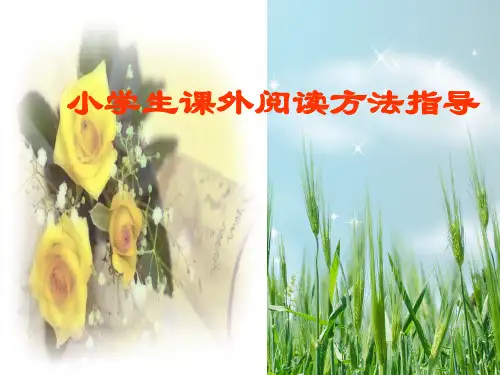 小学生课外阅读方法指导研究报告幻灯片PPT