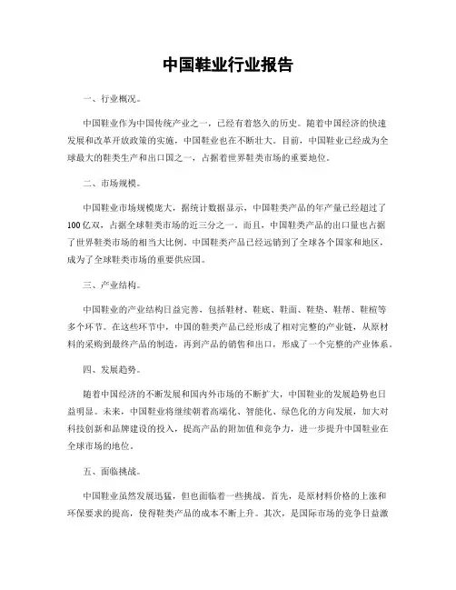 中国鞋业行业报告
