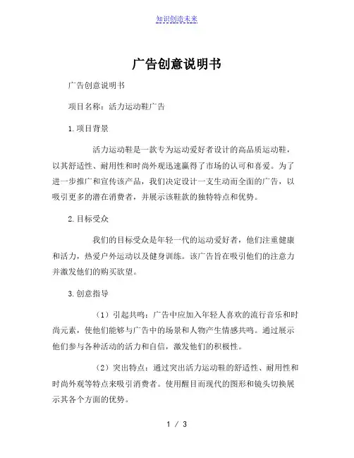广告创意说明书